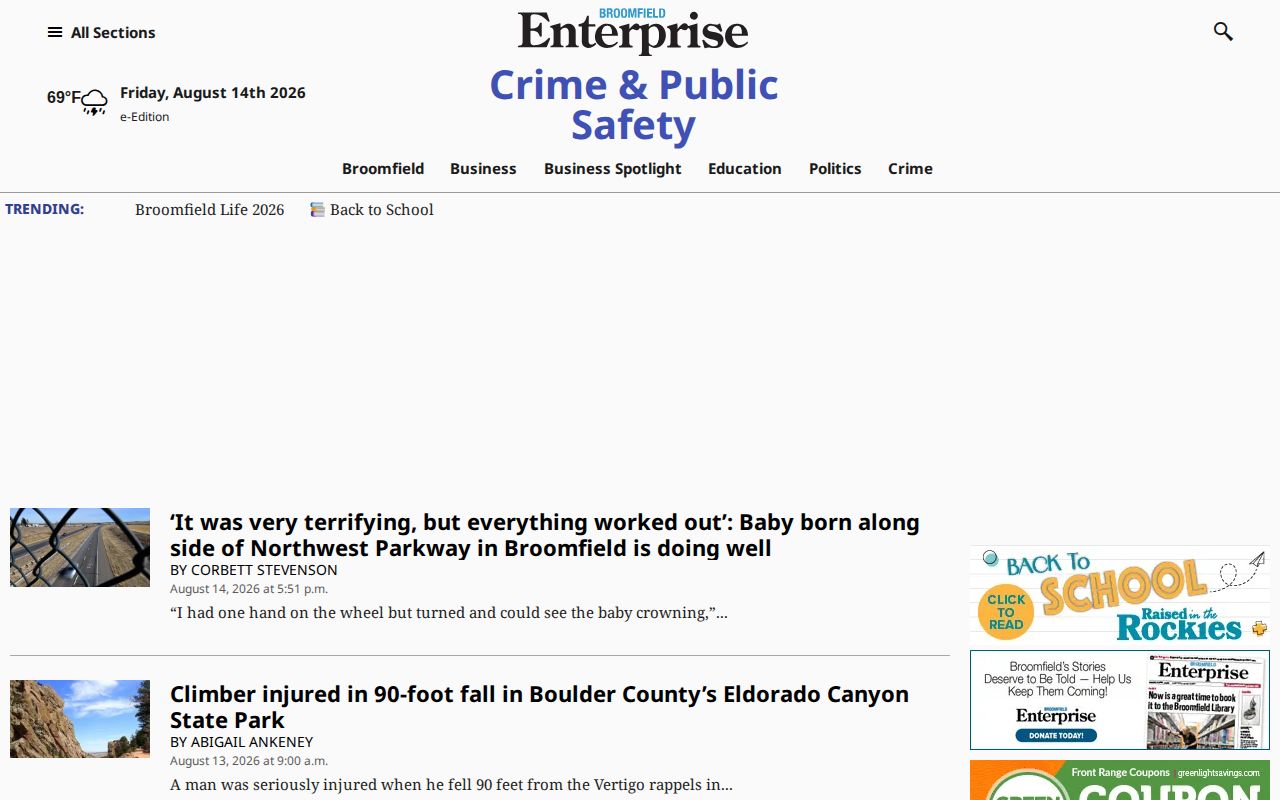 Broomfield County crime news and police notes archive
