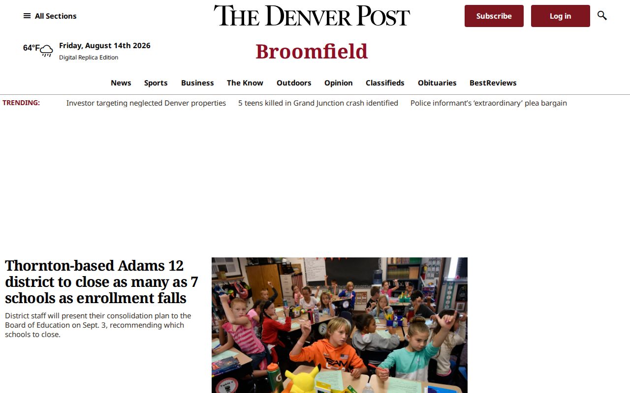 Broomfield County regional crime news archive in the Denver Post