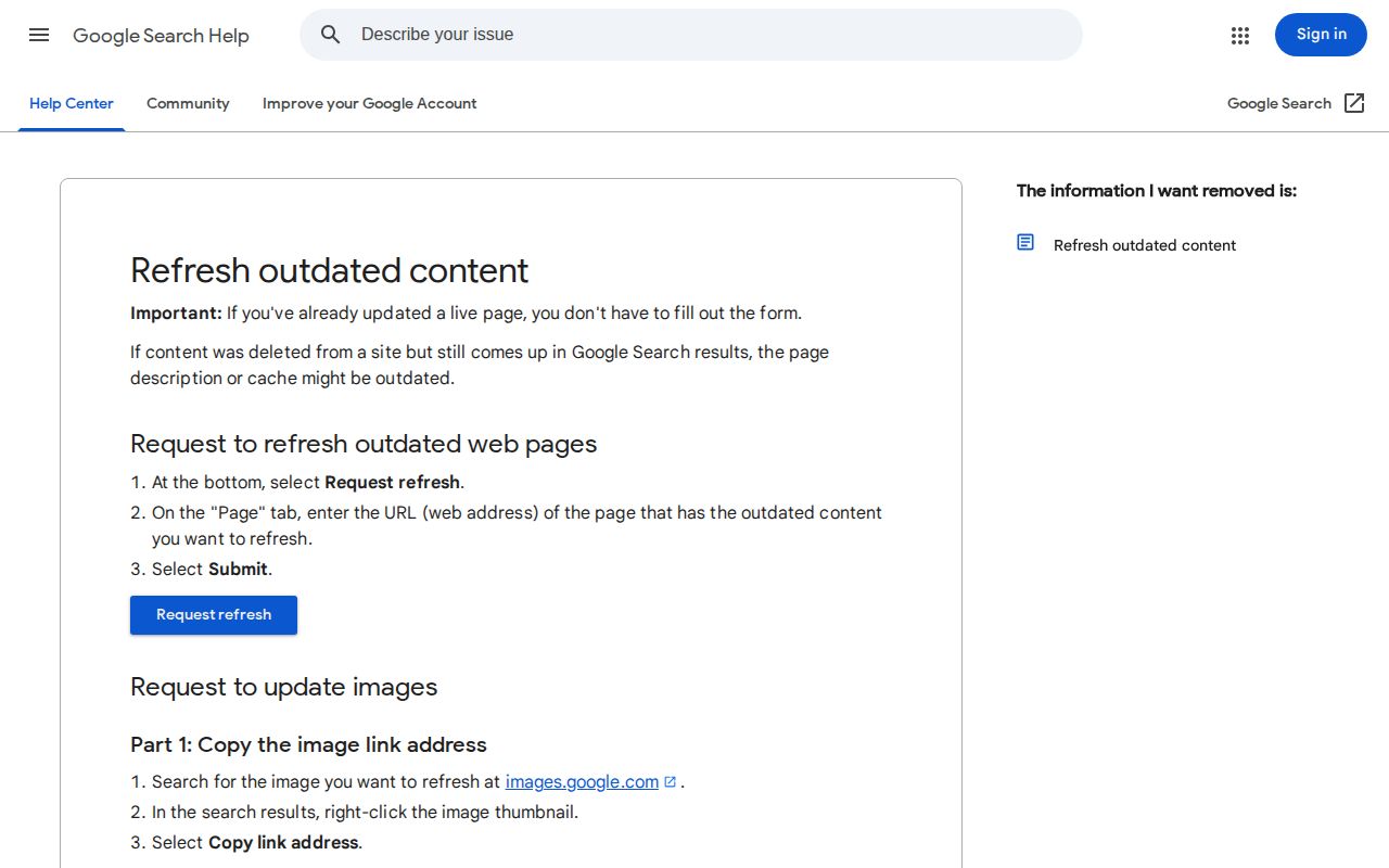 Search result update process for removed Broomfield County mugshot records